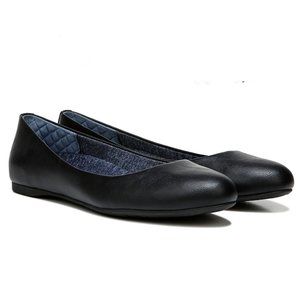 7.5W 7.5 W WIDE Dr. Scholl's Giorgie Black Vegan Leather Slip On Ballet Flats